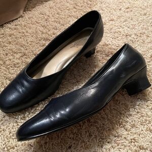 Formal Work Heels Navy Blue Almost Black